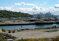 12842 Seattle hill, skyline, and shipping